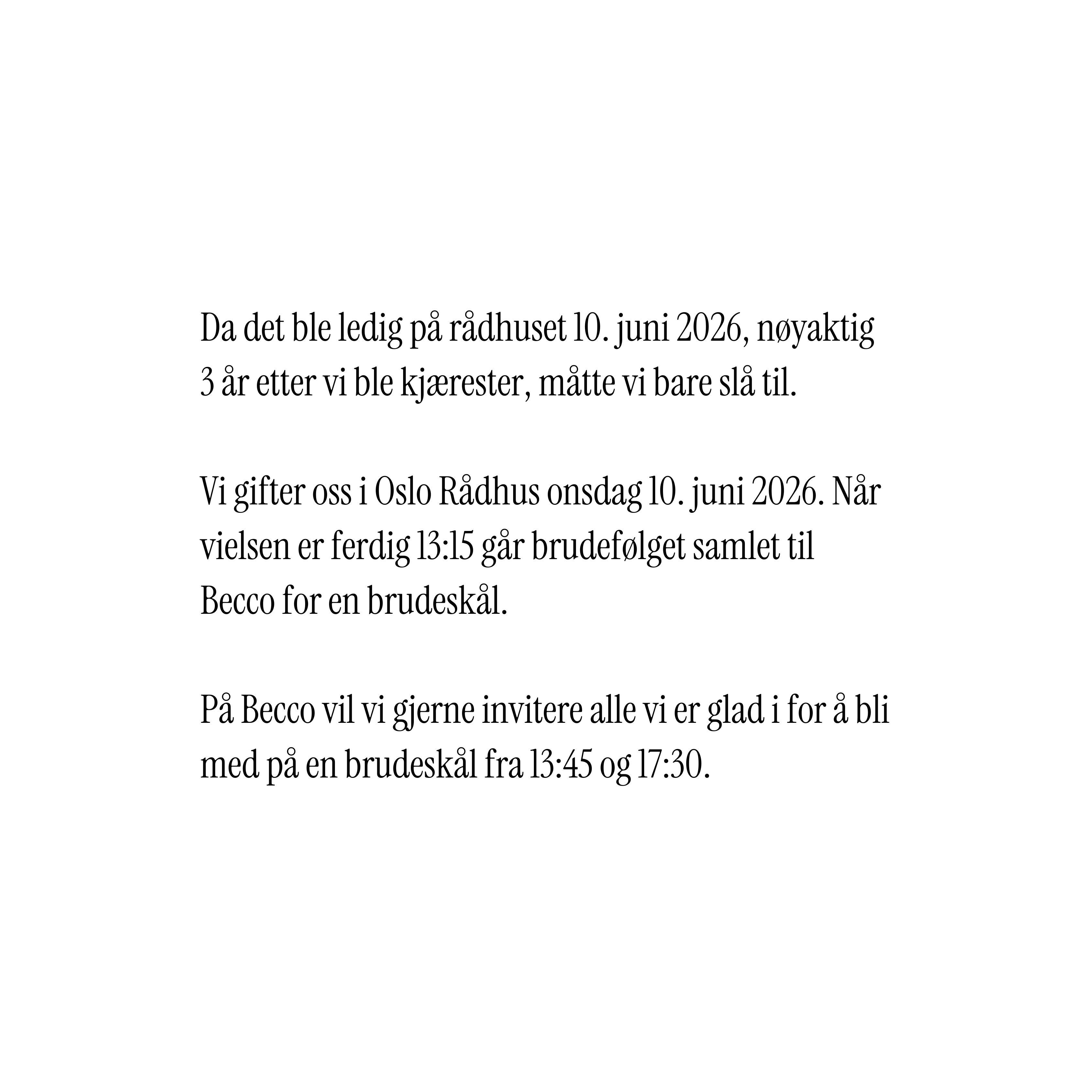 Bryllup story 3