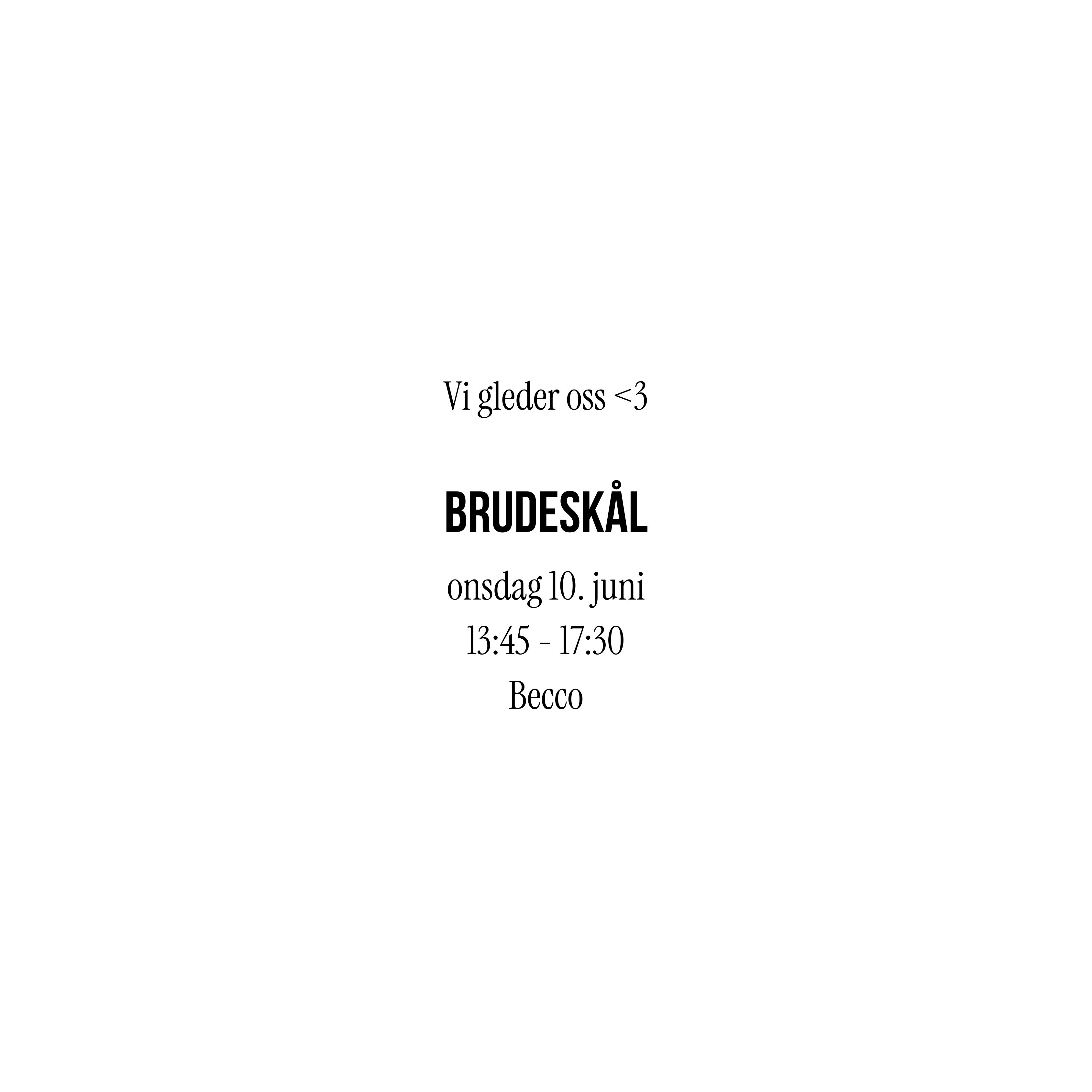 Brudeskål — RSVP